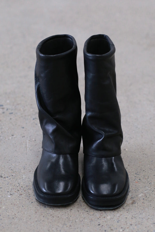 Miista Black Rubber Ankle Boots Spain MST-MI_5579-HXJ Black